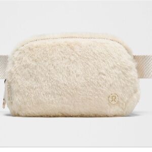 lululemon athletica Natural Ivory Plush Fleece Belt Bag